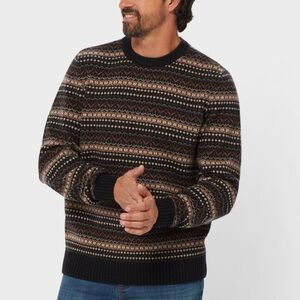 DULUTH TRADING - Lambswool Fair Isle Crew Sweater